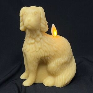 Luminara Spaniel Dog Flameless Wax Candle Patricia Altschul 6" Tall - No Remote